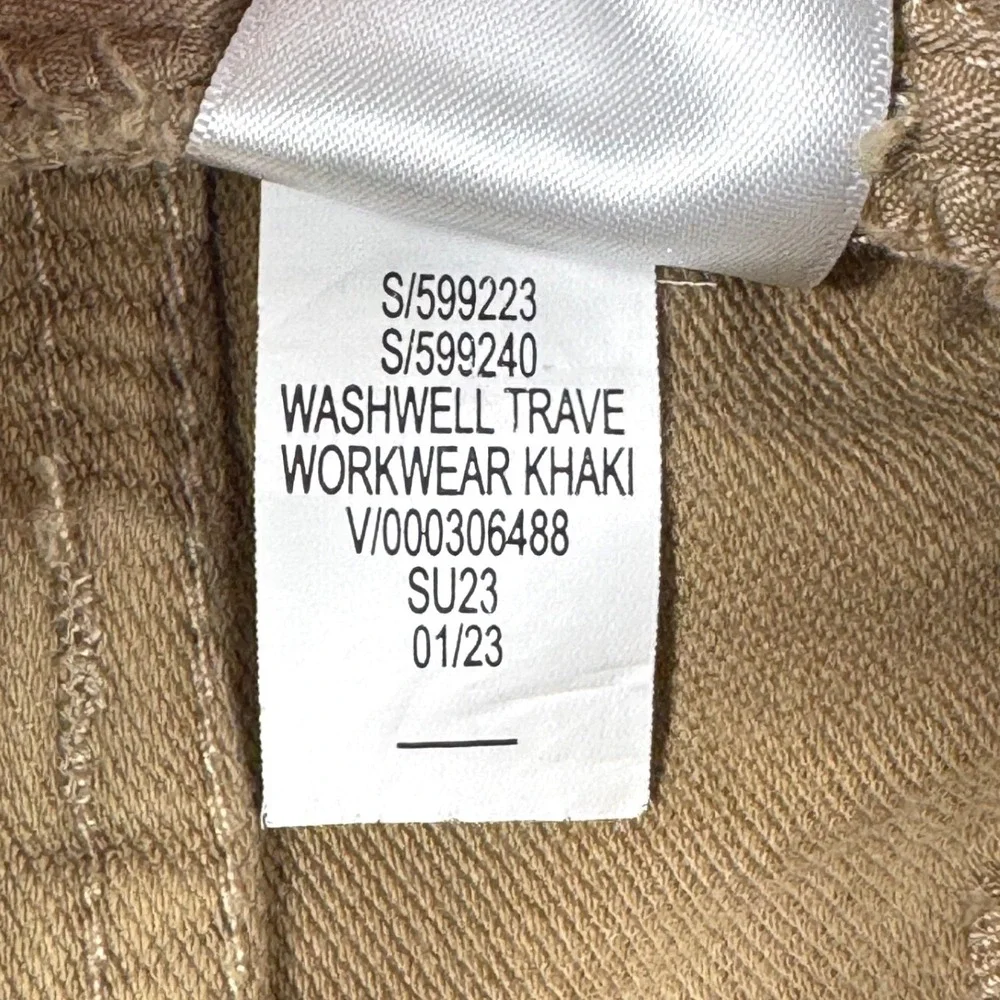 Banana Republic Travel Jean Athletic Mens 33x34 (34x32)‎ Khaki Tan Stretch Pants